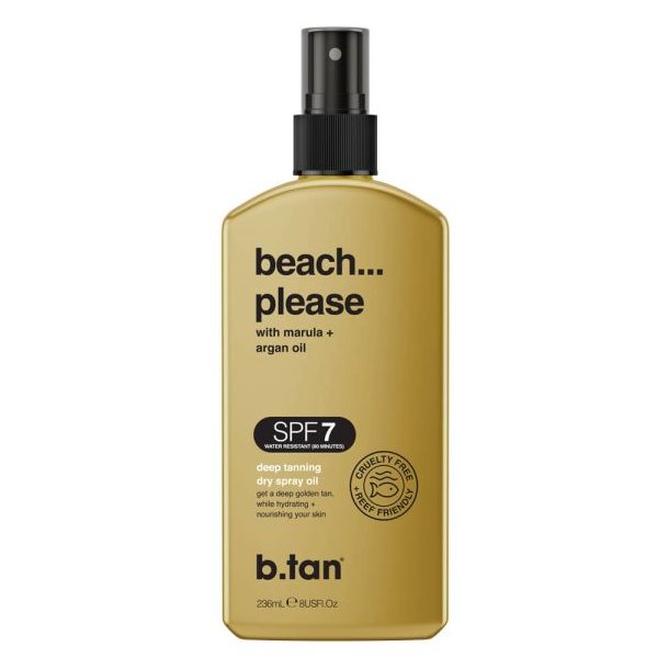 b.tan Beach Please....     SPF7 Tanning Oil Spray 