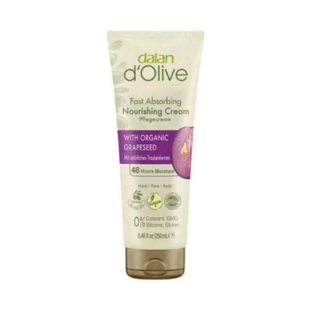 Dalan d'Olive Hand &amp; Body Creme - Grape Seed 250ml.